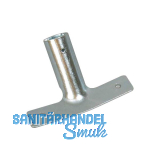 MASTA Metallstielhalter flach f�r Besenstiele bis Durchmesser 23,5 mm