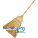 MASTA Reisstrohbesen 4-Naht mit Holzstiel