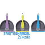 MASTA Kehrgarnitur-Set Plastik Schaufel mit Gummilippe+Feger aus PVC