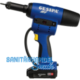 GESIPA Akku-Blindnietmuttern Setzger�t FireBird Pro Gold CAS 18 Volt / 2,0 Ah