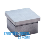 CROSO Endkappe eckig, 25 x 25 mm, Edelstahl geschliffen V2A