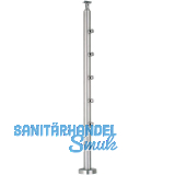 CROSO Fertigsteher f�r Bodenmontage, inkl. 6 Traversenhalter, Edelstahl V2A