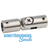 CROSO Gelenkverbinder, Bohrung � 12,2 mm, Edelstahl geschliffen V2A