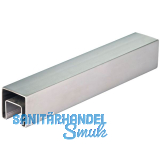 CROSO Nutrohr eckig, 40 x 40 x 1,5 mm, L�nge 5000 mm, Edelstahl geschliffen V2A