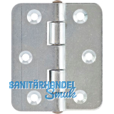Spezialscharnier 75 x 65 mm, Stahl verzinkt