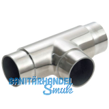 CROSO T-Verbinder f�r Rohr � 42,4 x 2,0 mm, Edelstahl geschliffen V2A