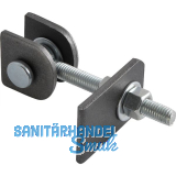 Anschwei�torband verstellbar, L�nge 105 mm, Stahl blank/ verzinkt