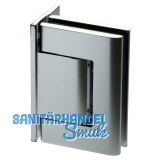 Pendelt�rband Biloba 90� Glas-Wand, einseitige Platte,Aluminium Edelstahl-Effekt