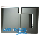 Pendelt�rband Biloba 90� Glas-Glas, mit Feststellung 90�, Alu Edelstahl-Effekt