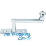 Fensterreiber auf eckiger Platte, 20 mm, Stahl verzinkt silberf�rbig