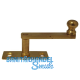 Fensterreiber auf eckiger Platte, 20 mm, Messing poliert