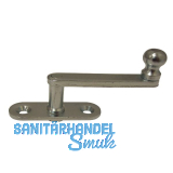 Fensterreiber auf runder Platte, 20 mm, Stahl verzinkt silberf�rbig