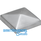 Pfosten-Abdeckkappen f�r Holzpfosten 50 x 50, Edelstahl geschliffen V2A