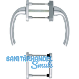 HOPPE Balkont�rgriffgarnitur TOKYO Kurzhalsgriff hoch, silber eloxiert