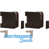 SOLIDO Glast�rbandset Office m. Rahmenteil f.Stahlzarge M10x1,rechts,Alu schwarz