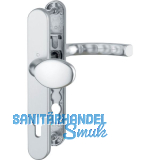 Wechselgarnitur LI�GE - auf Schmalschild 36 mm, Knopf, 67 - 72, silber eloxiert