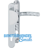 Wechselgarnitur LI�GE - Schmalschild 36 mm, Griffplatte, 67-72, silber eloxiert