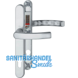 Dr�ckergarnitur LI�GE - auf Schmalschild 30 mm, 72 - 82, silber eloxiert