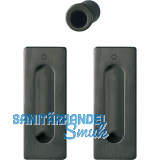 HOPPE Schiebet�rmuschel Set M464 - BL, eckige Rosette, schwarz satiniert