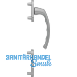 HOPPE Balkont�rgriff-Halbgarnitur LI�GE - au�en hoch, Edelstahl-Effekt