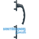 HOPPE Balkont�rgriff-Halbgarnitur LI�GE - au�en hoch, schwarz