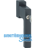 HOPPE Fenstergriff TOULON Sperrzylinder Secustik, VK 32-42 mm, schwarz matt