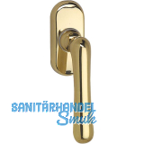 GRUNDMANN Fenstergriff WG ELEGANT - m. Rast., VK 7 x 35 mm, Messing poliert