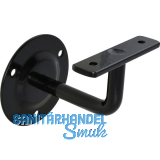 SCH�SSMETALL Handlauftr�ger rund, Wandabstand 80 mm, schwarz beschichtet