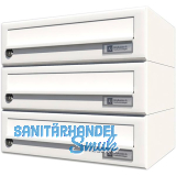 JU Hausbrieffachanlage 3-teilig, 375 x 330 x 280 mm, Stahl wei� RAL 9016