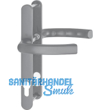 Dr�ckergarnitur LI�GE - auf Schmalschild 24 mm, 67 - 72, Edelstahl-Effekt