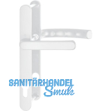 Dr�ckergarnitur LI�GE - Schmalschild 24 mm, Griff flach,67 - 72,wei�