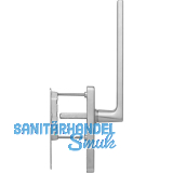 HOPPE Hebeschiebegarnitur DALLAS mit Muschelgriff, Messing verchromt satiniert