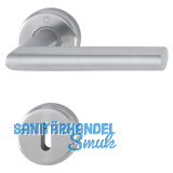 HOPPE Dr�ckergarnitur UTRECHT - auf Rosette BB, 39 - 47, Edelstahl matt