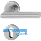 FH-Dr�ckergarnitur AMSTERDAM - auf Rosette PZ, 40 - 45, Edelstahl matt