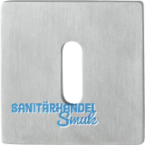 HOPPE Schl�sselrosette flach mit St�tznocken, eckig, Edelstahl matt