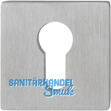 HOPPE Zylinderrosette flach mit St�tznocken, eckig, Edelstahl matt