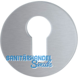HOPPE Zylinderrosette flach mit St�tznocken, rund, Edelstahl matt