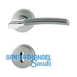 HOPPE Dr�ckergarnitur BERGEN - auf Rosette BB, verchromt/Edelstahl-Effekt