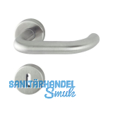 HOPPE Dr�ckergarnitur PARIS - auf Rosette BB, 37 - 42, Edelstahl matt