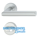 Dr�ckergarnitur AMSTERDAM auf Rosette WC, 37-47, Aluminium silber eloxiert