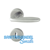 HOPPE Dr�ckergarnitur VERONA - auf Rosette BB, 37 - 42, Edelstahl matt