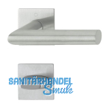 HOPPE Dr�ckergarnitur AMSTERDAM - eckig Flachrosette WC, Edelstahl matt