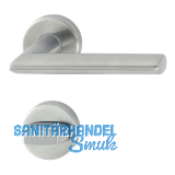 Dr�ckergarnitur STOCKHOLM - auf Rosette WC, 37 - 42, Edelstahl Effekt