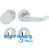 Wechselgarnitur PARIS - auf Rosette, silber elox