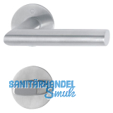 HOPPE Dr�ckergarnitur AMSTERDAM - auf Flachrosette, rund WC, Edelstahl matt