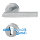 FH-Dr�ckergarnitur AMSTERDAM - auf Rosette PZ, 40 - 45, Edelstahl matt