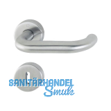 Dr�ckergarnitur PARIS - auf Rosette BB, 40 - 45, Edelstahl matt