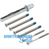 HOPPE Befestigungsset f�r Wechselgarnituren SERTOS, mit Vierkantstift 8,5 x 90