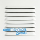 UPMANN Wetterschutzgitter eckig mit Einbaurahmen/Klemmfeder 200x200 mm wei�