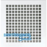 UPMANN L�ftungsgitter eckig mit Klemmfeder 240x230 mm Stahl wei�